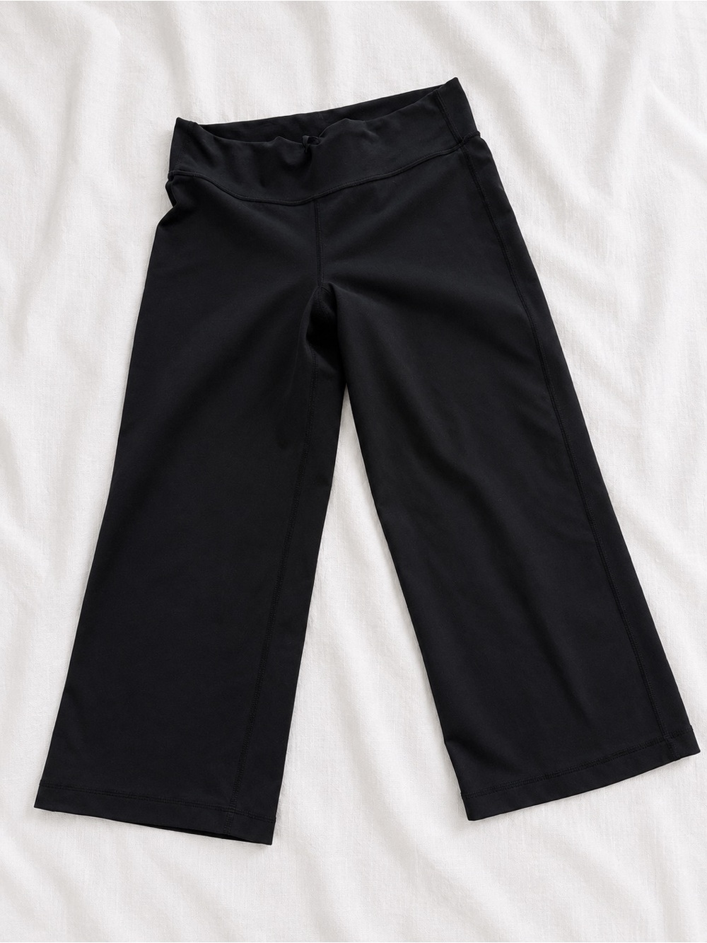 Black Wide-Leg Active Pants